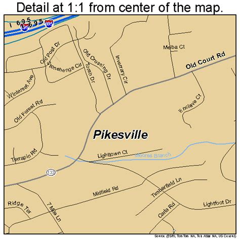 Pikesville Maryland Street Map 2461400