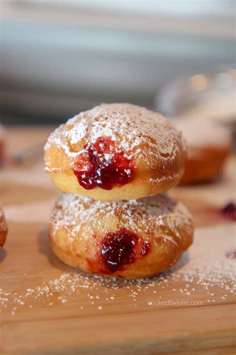 Jelly Donut Recipe - Sufganiyot (Video) - Cooked by Julie