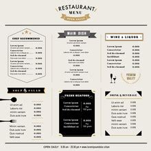 Cafe Menu Template Free Stock Photo - Public Domain Pictures