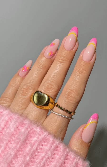 Pink Yellow Nails Pictures, Photos, and Images for Facebook, Tumblr, Pinterest, and Twitter