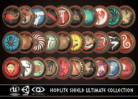 Hoplite Shield Ultimate Collection VR / AR / low-poly | CGTrader