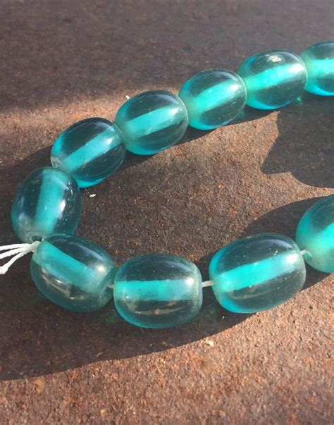 Teal Resin Barrel Beads - 26 Pieces - #171 by Cowboybeads on Etsy Resin Beads, Lampwork Beads ...