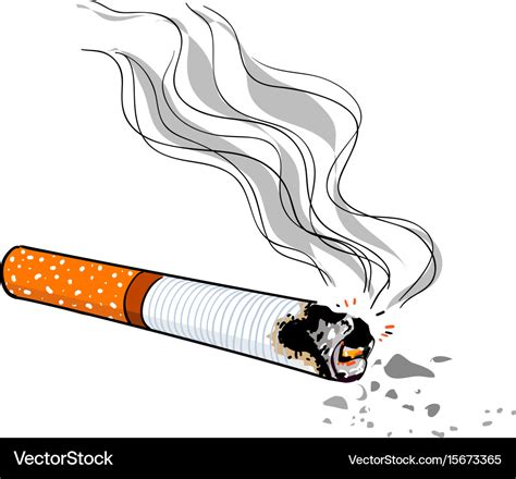 Cartoon image of cigarette Royalty Free Vector Image