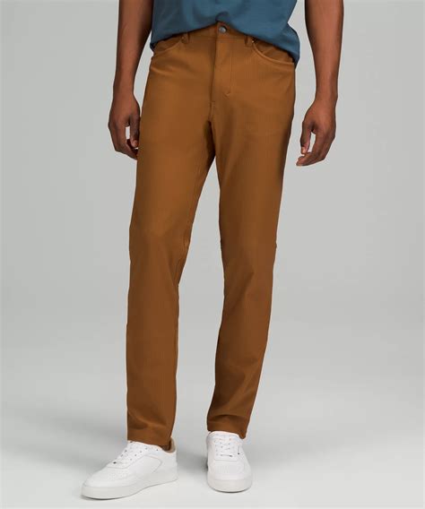 Lululemon Abc Slim-fit Pants 32" Cord In Copper Brown | ModeSens