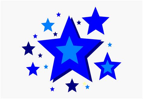 Transparent Blue Star Png - Stars Clip Art, Png Download - kindpng