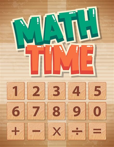 Free Vector | Poster design for math with numbers and sign