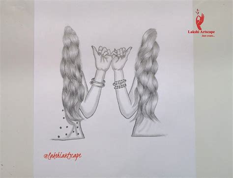 Best friends holding hand friendship day special sketch 👐 | Best friend ...