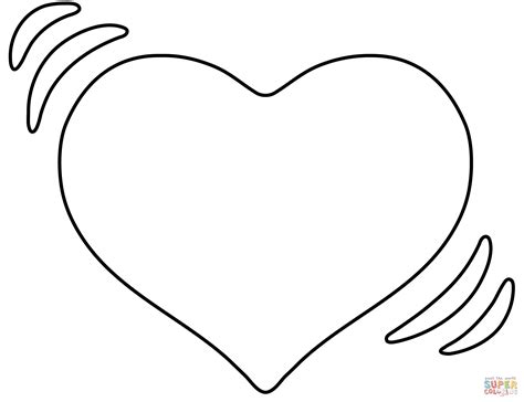 Beating Heart Emoji coloring page | Free Printable Coloring Pages