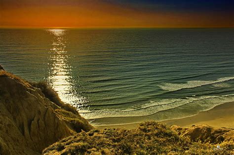 La Jolla Blacks Beach Sunset Photograph by Russ Harris - Fine Art America