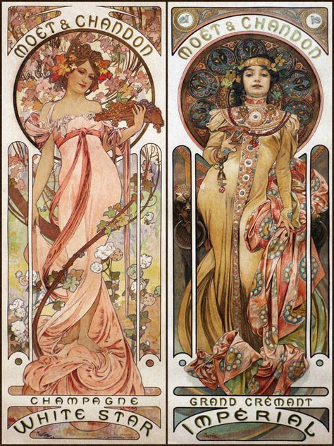 Moet & Chandon (Vintage Art Nouveau) - Alfons Mucha | Reproductions of ...