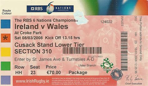 Ireland rugby tickets - 6 Nations and Autumn Internationals