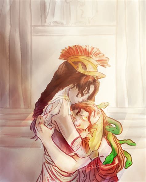 Athena And Medusa by pl4guey on DeviantArt