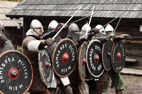 "Jomsborg Viking Hird" reenactors, at Wolin Festival. http://paganroots ...