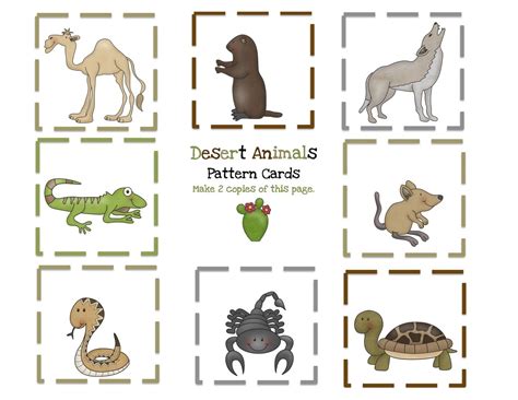 Preschool Printables: Desert Animals Printable | Themed Lesson Plan ...