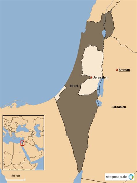 Landkarte Israel Palästina : StepMap - Wasserkonflikt Israel Palästina ...