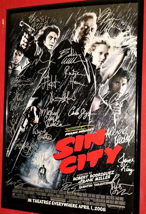 Sin City Cast-Signed 27x41 Custom Framed LE Movie Poster Display with (22) Signatures Including ...