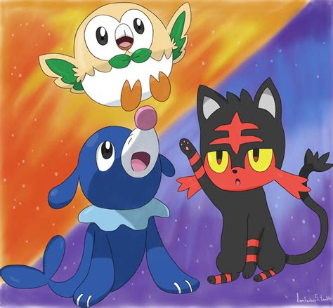 Pokemon Sun and Moon Starters by OneDirectionFanJohn on DeviantArt