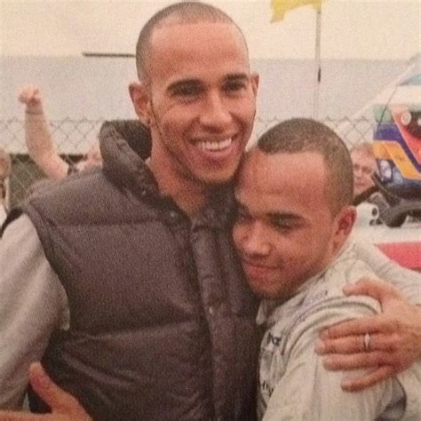 Lewis Hamilton and brother Nic who now also races despite his cerebral ...