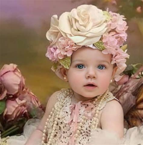 Baby Girl Fashion, Kids Fashion, Baby Shower Cap, Flower Crown Headband, Flower Hats, Newborn ...