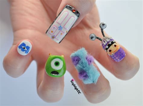 Monsters, Inc. 3D Nail Art by KayleighOC on DeviantArt