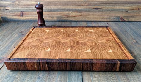 End Grain Cutting Board with Juice Groove Butcher Block | Etsy