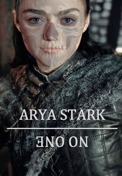 Arya Stark | No One | A faceless man | Game of Thrones