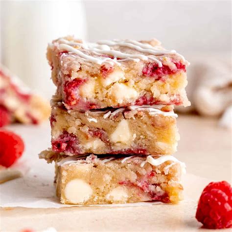 Raspberry and White Chocolate Blondies – Broken Oven Baking