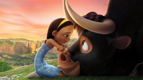 Desktop Wallpaper Ferdinand, Girl And Bull, Animation Movie, Hd Image ...