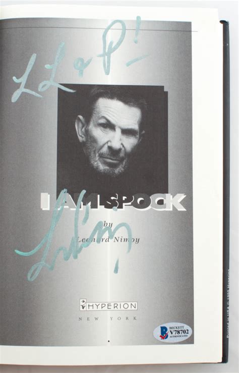 Leonard Nimoy Signed "I Am Spock" Hardcover Book Inscribed "L L & P!" (Beckett COA) | Pristine ...