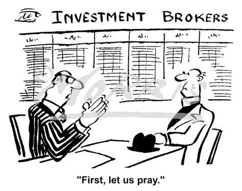 Investment broker business cartoon Ref: 0359bw | Business cartoons