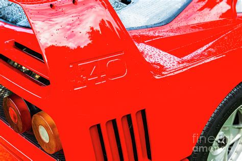 Ferrari F40 supercar of the 1980s rear spoiler detail at a class ...