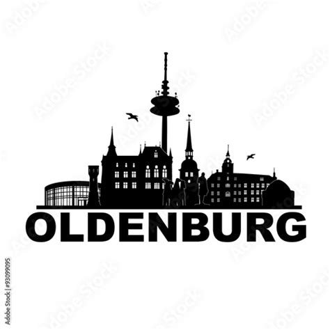 "Oldenburg Niedersachsen Skyline Scherenschnitt Logo Sehenswürdigkeiten ...