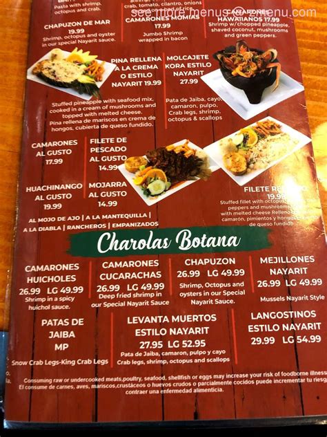 Menu at El Barco Mexican Restaurant, Columbus