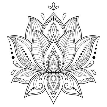 Lotus Mandala Drawing Designs - img-Aamina