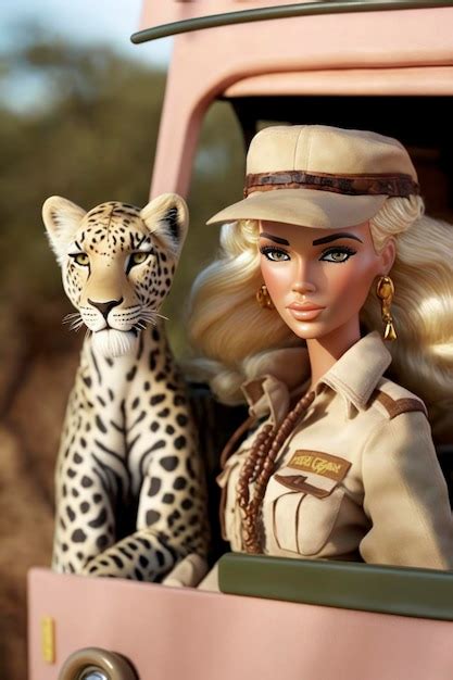 Premium AI Image | Barbie safari style