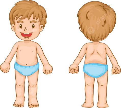 Boy Body Parts Education Swim Cartoon Vector, Education Clipart ...