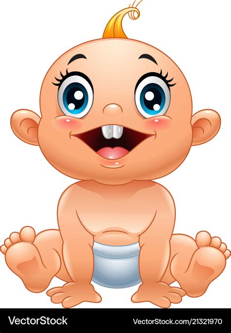 Cartoon cute baby Royalty Free Vector Image - VectorStock