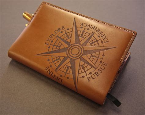 Leather Notebook Cover (Laser Engraved) – Etched Art