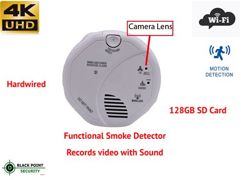 4K HD WIFI Hidden Camera Functional Working Kidde Smoke Detector