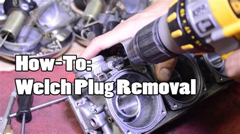 How-To: Remove Motorcycle Carburetor Welch Plug - YouTube