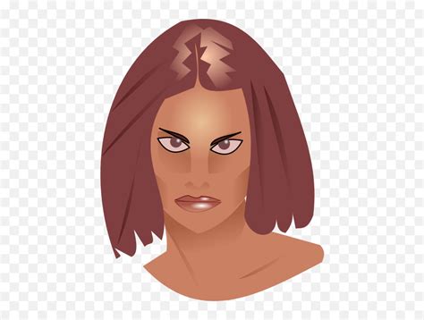 Scary Woman Model Clip Art - Vector Clip Art Cara De Enojada Mujer Png,Scary Face Png - free ...