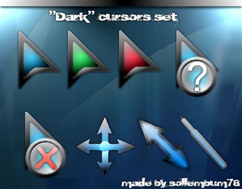 'Dark' glass cursors by sollembum78 on DeviantArt