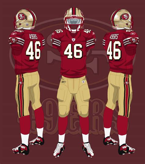 San Francisco 49ers 1996 - 2008 uniforms by CoachFieldsOfNOLA on DeviantArt