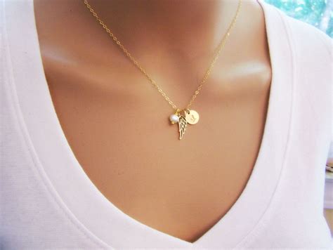 Personalized Name Angel Wing Necklace – CYDesignStudio