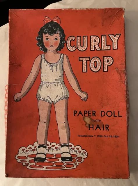 CURLY TOP PAPER doll. Rare vintage find! $29.99 - PicClick