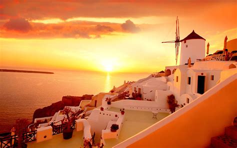 Santorini Sunset Wallpapers - Top Free Santorini Sunset Backgrounds ...