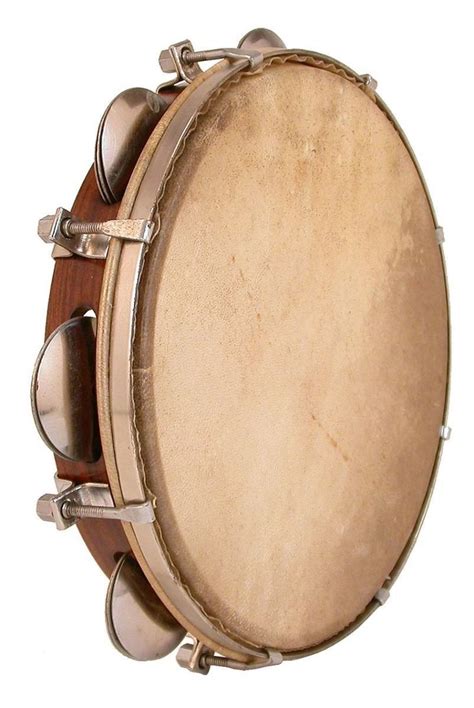 10" Tunable Pandeiro Sheesham Riq Goatskin Tambourine Percussion ...