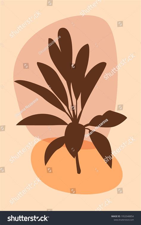 Plant Boho Pattern Background Boho Minimalist Stock Vector (Royalty ...