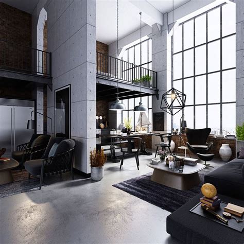 Modern Industrial Interior Design: Definition & Home Decor | Industrial style living room, Loft ...