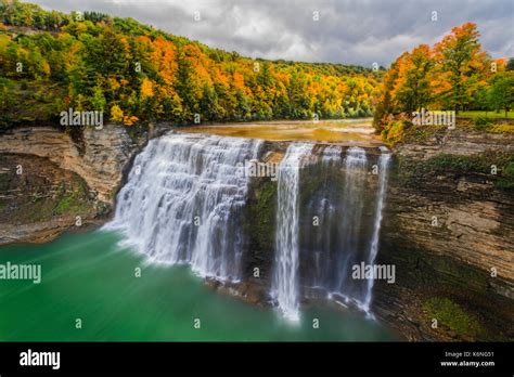 Middle Falls Letchworth State Park - Middle Falls is one of three large ...